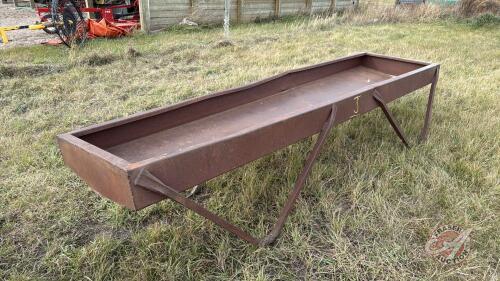 10&rsquo; metal feed trough (J)
