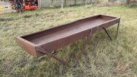 10&rsquo; metal feed trough (J)