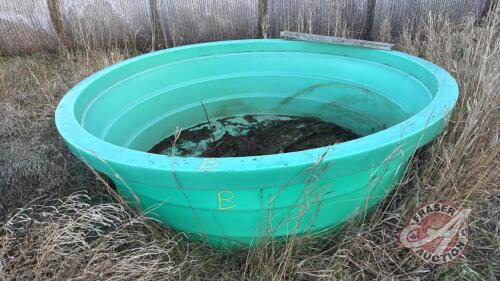 7&rsquo; Diameter flexa hopper plastics poly water trough Light green (B) (light green)