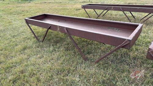 10&rsquo; metal feed trough (A)