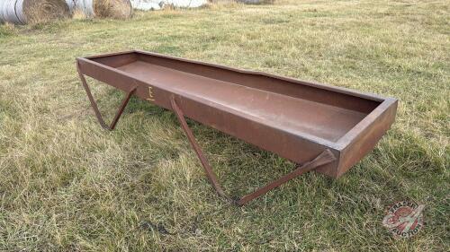 10&rsquo; metal feed trough (E)