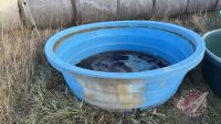 7&rsquo; Diameter flexa hopper plastics stock water trough (A) blue