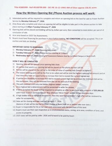 HOW THE BIDDING PROCESS WILL WORK