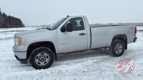 2011 GMC Sierra 2500 HD 4x4 179,053kms showing SAFETIED, VIN#1GT02ZCGXBZ357515 ,OWNER: Fingas Farms LTD, SELLER: FRASER AUCTION LTD ____________________________________