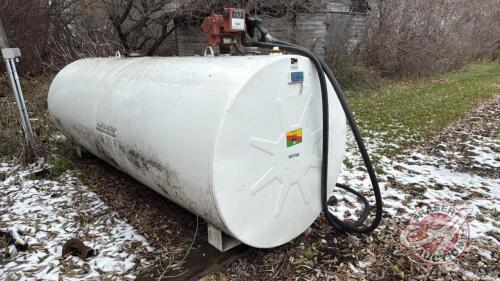 1000-gal Westeel fuel tank with Fill-Rite FR700 pump s/n 3673