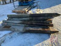 K92. 7'-8' 5"-6" Used fence posts