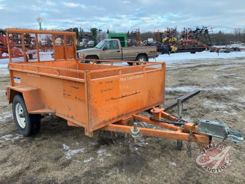 K102. 8' Miska S/A trailer, VIN# 2MSUUB118J1016800, OWNER: GEORGE M DURNO, SELLER: FRASER AUCTION _________________________________TOD