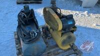 K95. Franklin Electric air compressor and blue air compressor