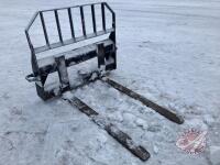 K97. 48" John Deere skid steer mount pallet forks