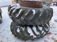 K46. Used 20.8-38 Goodyear Clamp On Duals