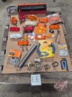 New truck reflector lights, saftey flare kit, new headlight, 2 new rolls of utility cables, (Pallet EE)