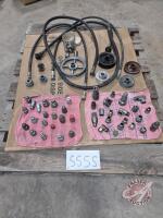 good hydraulic hoses, hydraulic ends, couplings, plugs, various pulleys. (Pallet SSSS)