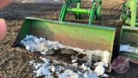 K129. John Deere loader (believed to be a 146 model decaled as a 148) with 7' quick attach bucket & mounts