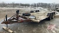 K121. 16' Homemade Tandem Axle bumper hitch trailer, OWNER:SHAWN D VAN DAMME, SELLER: FRASER AUCTION _________________________________ **TOD**