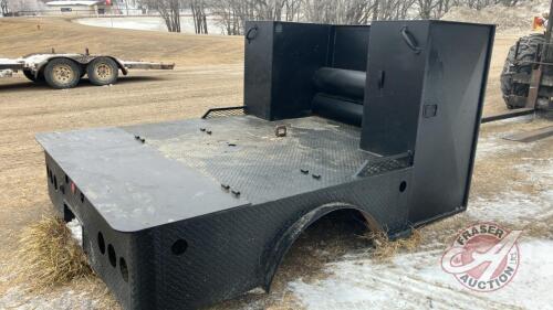 K122. 8'x80" Truck flat deck with hide away hitch