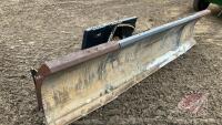 K139. 10ft Bobcat skid steer blade with hyd angle (6' with two 2' extensions)