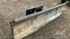 K139. 10ft Bobcat skid steer blade with hyd angle (6' with two 2' extensions)