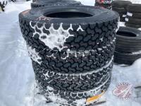 K143. 11R22.55 MG332 Mirage Semi Drive tire. R