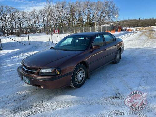 K158. 2000 Chevrolet Impala, VIN# 2G1WF55E0Y9110597, 228,841 kms showing, OWNER: Robert Bylo, SELLER: FRASER AUCTION _________________________________________**TOD** *PRE SAFTIED**
