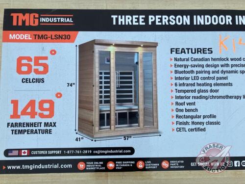 TMG LIVING 3 Person Indoor FAR Infrared Sauna Room, TMG-LSN30