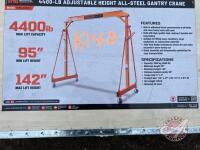 2 Ton Steel Gantry Crane with Adjustable Height, Auto-Lock & Swivel Caster Wheels TMG-AGC21
