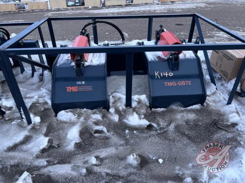 72" Skid Steer Rock Skeleton Grapple Attachment, TMG-SG72