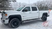 K94. 2015 GMC Sierra 2500 HD SLT 4x4 4 door Truck, 393,829 kms showing, VIN# 1GT12YEGXFF636496, OWNER: Will Creek Colony Farms LTD , SELLER: FRASER AUCTION _________________________________*TOD** **SAFTIED**