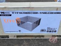 K140 12&rsquo; x 12&rsquo; Galvanized Dog Kennel, TMG-DCP12. A