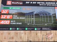 K140. 20&rsquo; x 20&rsquo; Metal Shed Carport, TMG-MSC2020