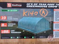 10&rsquo; x 20&rsquo; Tunnel Greenhouse Grow Tent w/Ripstop Leno Cover, TMG-GH1020P (A)