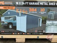 K140. 16' x 24' Metal Garage Shed, TMG-MS1624