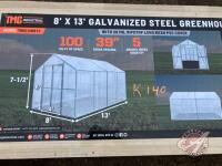 8&rsquo; x 13&rsquo; Greenhouse Grow Tent w/20 Mil Ripstop Leno Mesh PVC Cover,TMG-GH813