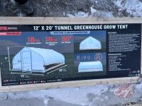12&rsquo; x 20&rsquo; Tunnel Greenhouse Grow Tent w/6 Mil Clear EVA Plastic Film, TMG-GH1220