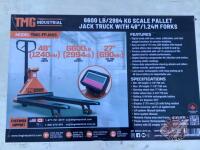 K140. 6600-lb Scale Pallet Jack Truck W Display, TMG-FPJ66S