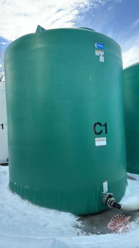 C1 Ace roto-mold 6,000 US gal poly liquid tank (Seller has access to Telehandler and lift jig to load BUT only for 2 days. Buyer must call Andrew for dates and times for loading. If cant come on set days buyers responsible to load themselves. Must be remo