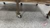 6 &frac12;&rsquo;x 4&rsquo; steel shop table on wheels - 4