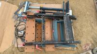 (Pallet GG) Sawhorses, roller stands, corded drill Pallet GG
