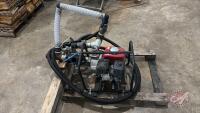 2" Honda pump with sugar hoses and filling nozzle mounted on pallet
