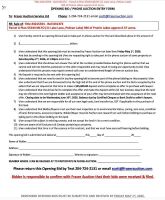 OPENING BID FORM: