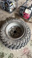 AT23x10-12 Dunlop tire on steel 4-bolt rim