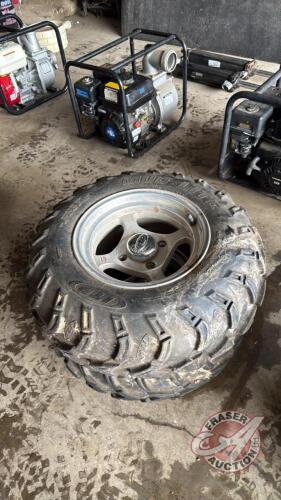 25x8-12 Mudlite tire on ITP 4-bolt Yamaha Wolverine rim