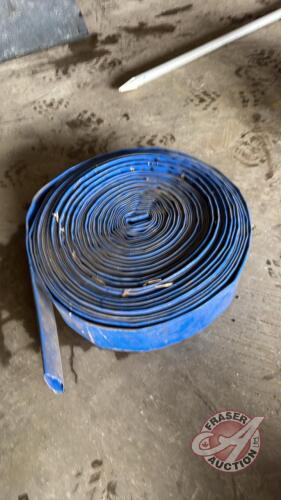 Roll of 3&rdquo; lay flat discharge hose (length unknown)