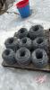 Pallet with 8 rolls of used barbed wire (assorted size rolls) pallet (A)