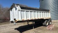 1989 Arne&rsquo;s 24&rsquo; tandem axle end dump gravel trailer, SAFETIED, VIN# 2A9072423KA003826 ,OWNER: Fingas Farms LTD, **SAFETIED**, SELLER: FRASER AUCTION LTD ____________________________________*TOD*