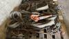 Pallet of Tow Ropes, Chain , Bear Traps, Load binders and 3 ton chain hoist - 5