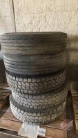 (5) 11R22.5 Semi Tires