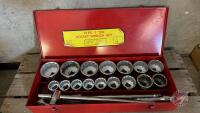 21 piece 1&rdquo; drive socket set