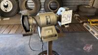 3 &frac14; Horsepower Sioux Bench Grinder on Homemade Shop Stand