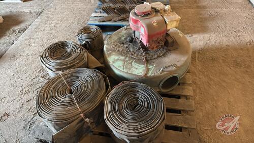 Tecumseh 6&rdquo; floating pump with 4 rolls of discharge hose