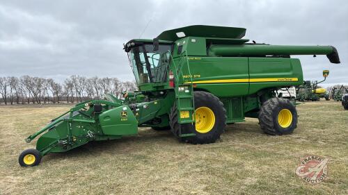 2009 John Deere 9870 STS Bullet Rotor Combine s/nS730132